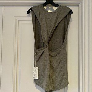 NWT - Vuori Trinity Twist Back Tank Top -  Heather Gray - XL